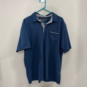 Men's Pebble Beach Blue Polo Shirt Classic Short Sleeve. Size XL